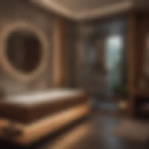 A luxurious spa-inspired bathroom oasis with wooden accents