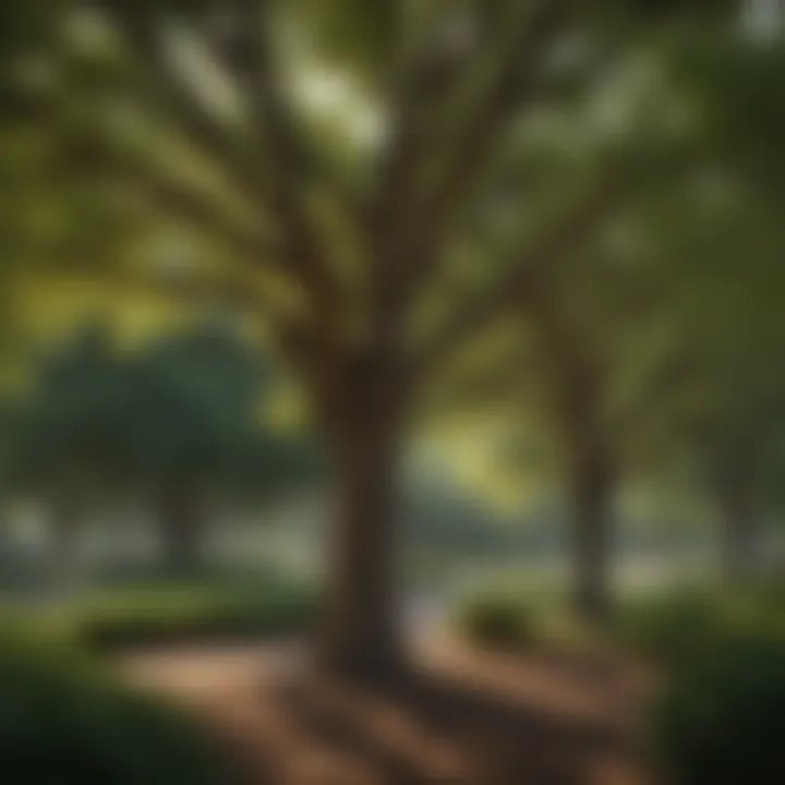 Comparison of different species of fast growing shade trees