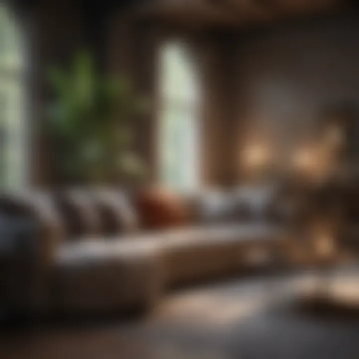 Stylish couch arrangement in a cozy setting