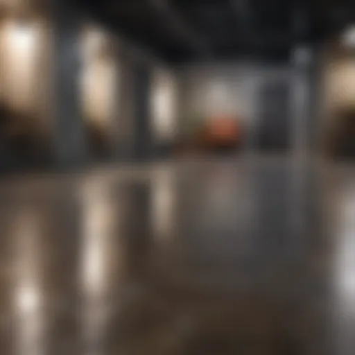 A beautifully finished basement floor with modern design