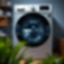 Sleek front load washer showcasing modern design and efficiency