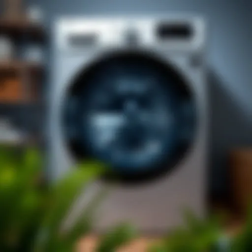 Sleek front load washer showcasing modern design and efficiency
