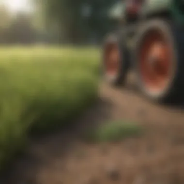 Even Grass Seed Distribution Seed spreader distributing grass seeds evenly