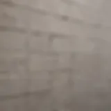 Close-up of freshly applied grout on a wall surface