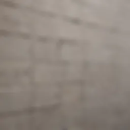 Close-up of freshly applied grout on a wall surface