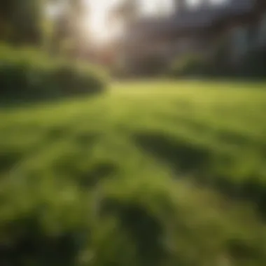 Lush Green Lawn Post-Fertilization A lush green lawn after fertilization