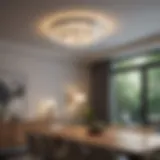 Elegant modern ceiling light fixture that enhances a living room ambiance