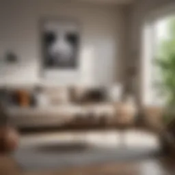 A beautifully organized living room showcasing minimalistic decor