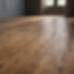Polished wooden floor reflecting light