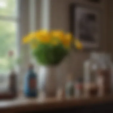 Flower food packets next to a vase