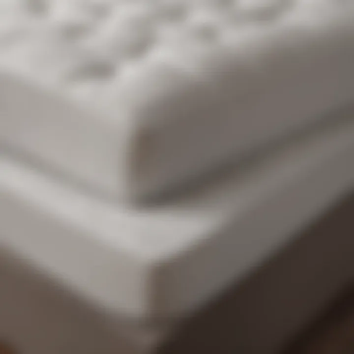 A mattress with a non-slip mattress pad.