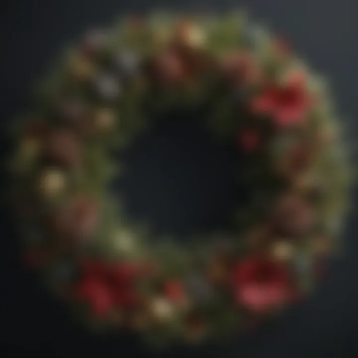 A variety of decorative elements to embellish the wreath