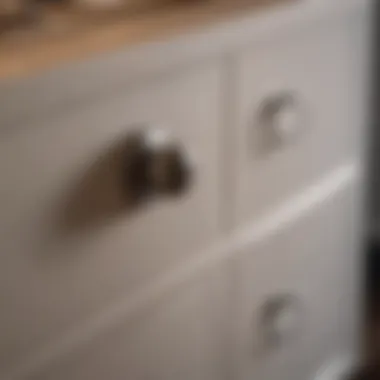 Final installation of drawer pulls