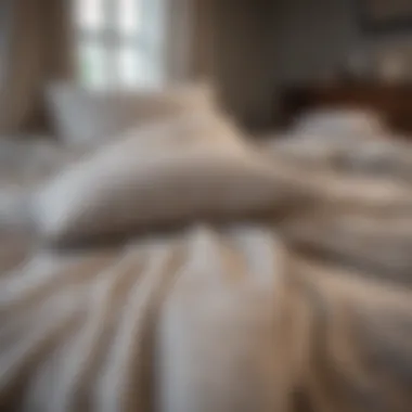 Categorized Linen Types Variety of linen types including bed sheets, pillowcases, and tablecloths categorized by color and size