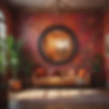 Vibrant Wallpaper for Interior Transformation A vibrant and colorful wallpaper design that transforms an ordinary room into a lively space.