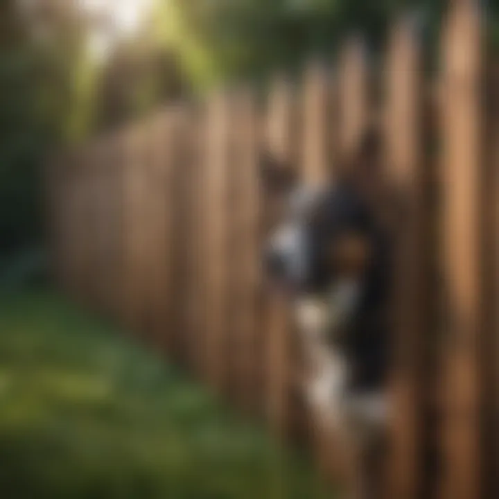 Stylish wooden fencing enhancing yard aesthetics