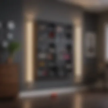 Multi-functional Wall Storage Solutions Multi-functional wall storage solutions in a home gym