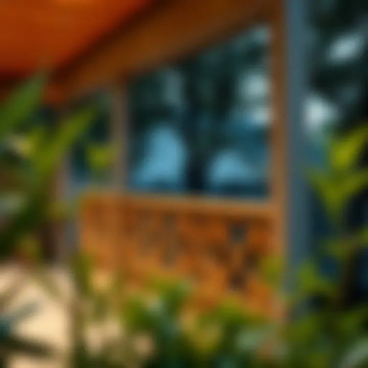 Trex railing with unique geometric patterns enhancing outdoor space