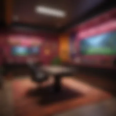 Vibrant Color Scheme in a Gaming Room Vibrant color scheme in a gaming room