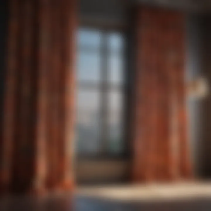 Chic patterned curtains adding vibrancy to the space