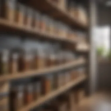 Organized pantry with labeled containers for efficiency