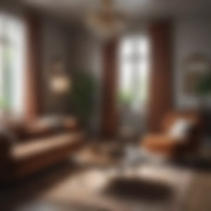 Elegant living room with a blend of vintage and contemporary styles