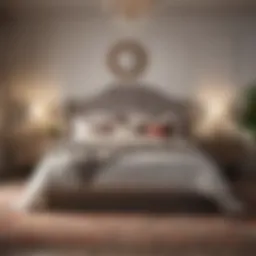 Elegant bedroom showcasing a harmonious blend of a stylish bed and a beautifully patterned rug