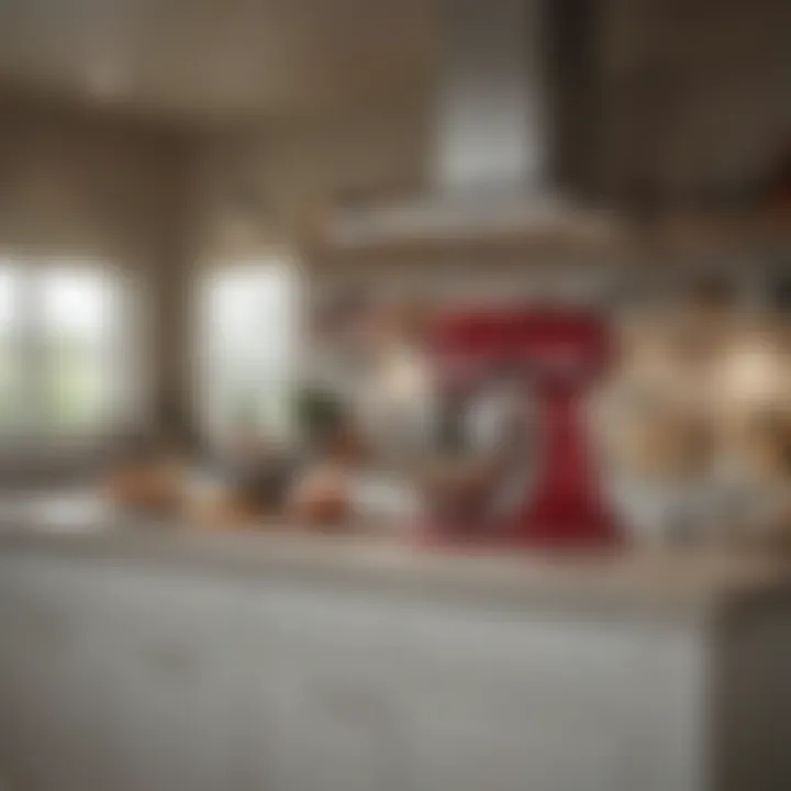 An organized kitchen setup featuring the KitchenAid Professional HD Series in action.