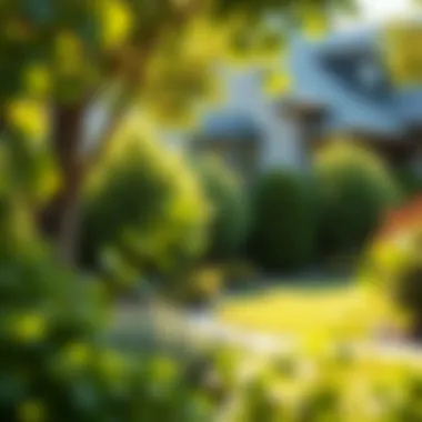 A beautifully landscaped yard featuring integrated privacy shrubs