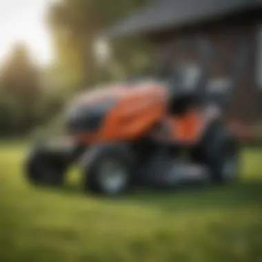 Advanced Technology in Riding Mowers Close-up of mower's advanced technology features