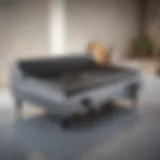 Elegant design of a large gas griddle showcasing its sleek surface.