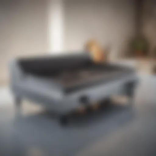 Elegant design of a large gas griddle showcasing its sleek surface.