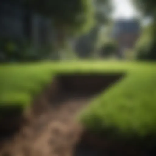 Lush green turf laid on a well-prepared soil bed