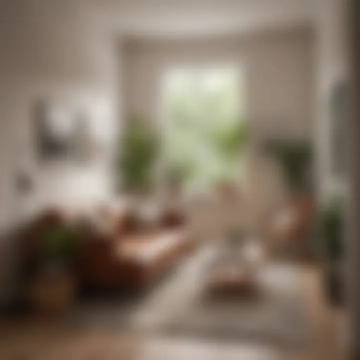 Cozy corner featuring light wall paint and decor