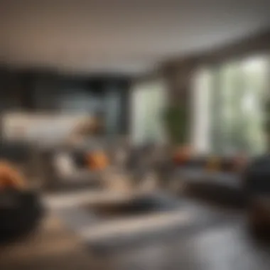 Open Concept Living Room and Kitchen with Modern Design Stylish open-concept living room and kitchen integration