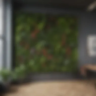 Modern Office Living Wall An elegantly designed living wall in a contemporary office setting.