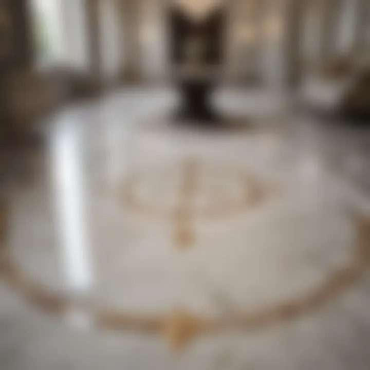 Elegant marble floor design showcasing a classic pattern