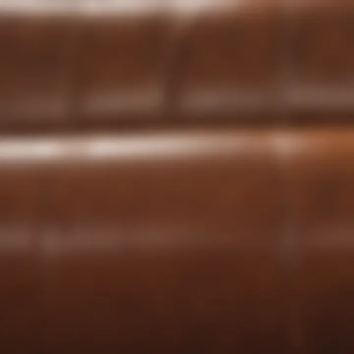 A close-up of leather texture post-refinishing