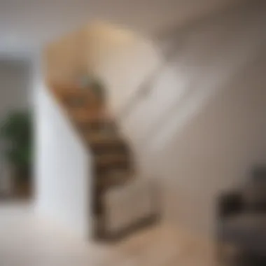 Modern Integration of Under Stairs Cupboard in Interior Design Modern aesthetic of an under stairs cupboard integrated into a living room