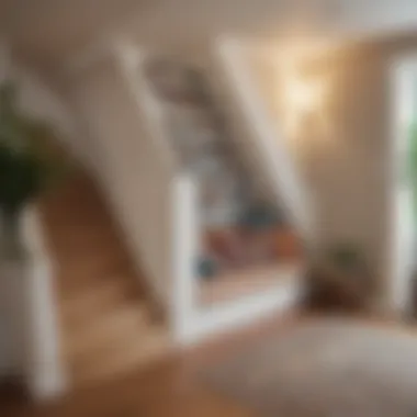 Creative Use of Under Stairs Space as a Reading Nook Functional under stairs cupboard converted into a reading nook
