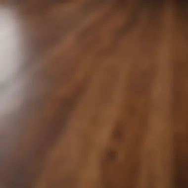Detailed Wood Grain Texture Close-up of rich wood grain in mid-century modern flooring