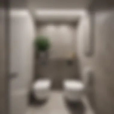 Toilet Layout Options Diagram illustrating toilet layout options in compact spaces.
