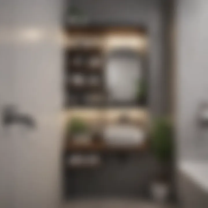 Compact narrow shelf unit maximizing storage space