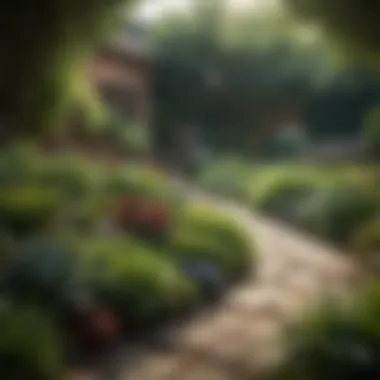 Landscaping Techniques to Deter Mosquitoes A beautifully landscaped garden featuring plants that repel mosquitoes