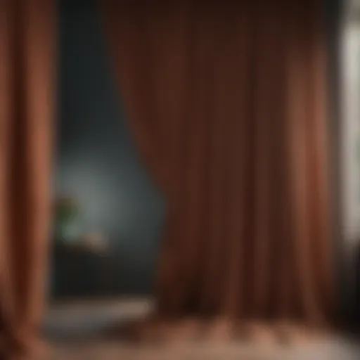 Drapery showcasing various fabric textures