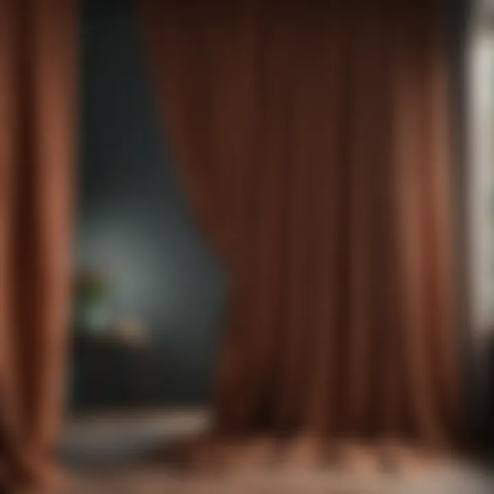 Drapery showcasing various fabric textures
