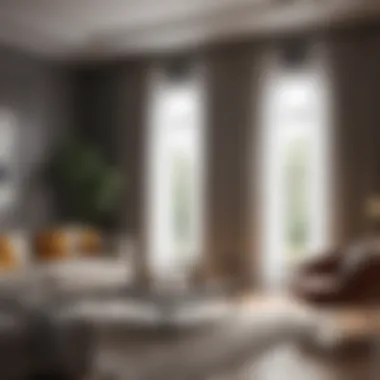 Stylish Living Room Stylishly arranged living room with curtains