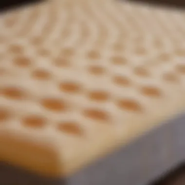 Breathable Layers of Nectar Firm Mattress Topper Close-up of the material composition highlighting the breathable layers