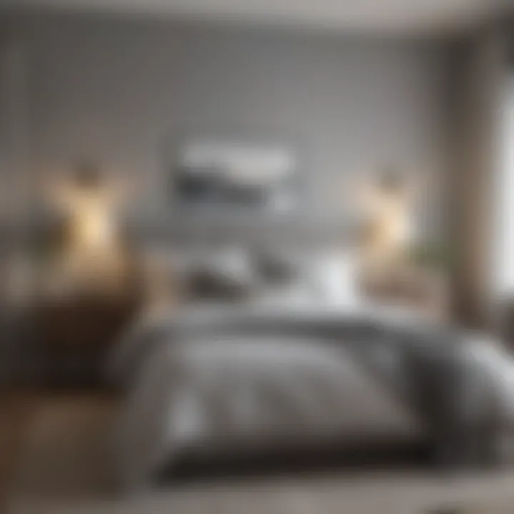 Ethereal gray tones in a relaxing bedroom