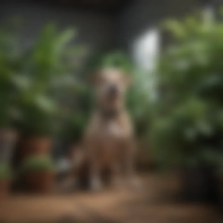 Selection of various non-toxic plants suitable for dog owners